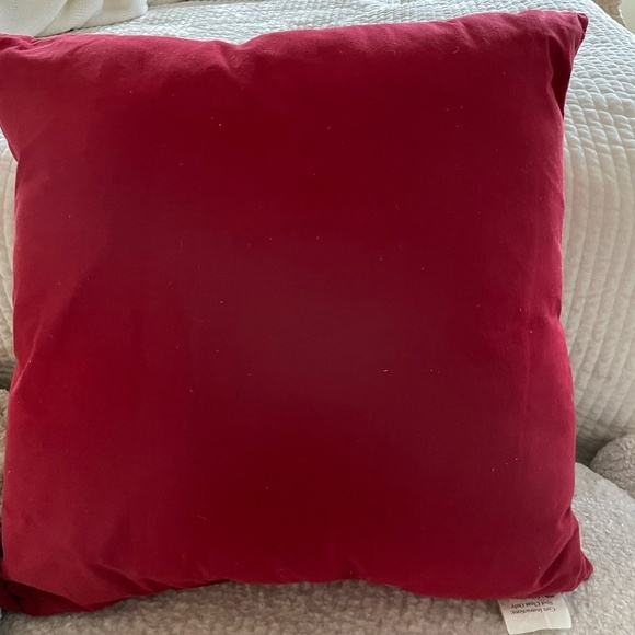 CHRISTMAS WORDS POINSETTIA TOSS PILLOW - Picture 4 of 6